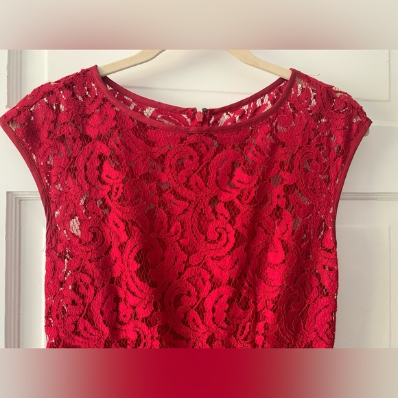 Banana Republic Red Lace Dress - Picture 3 of 11